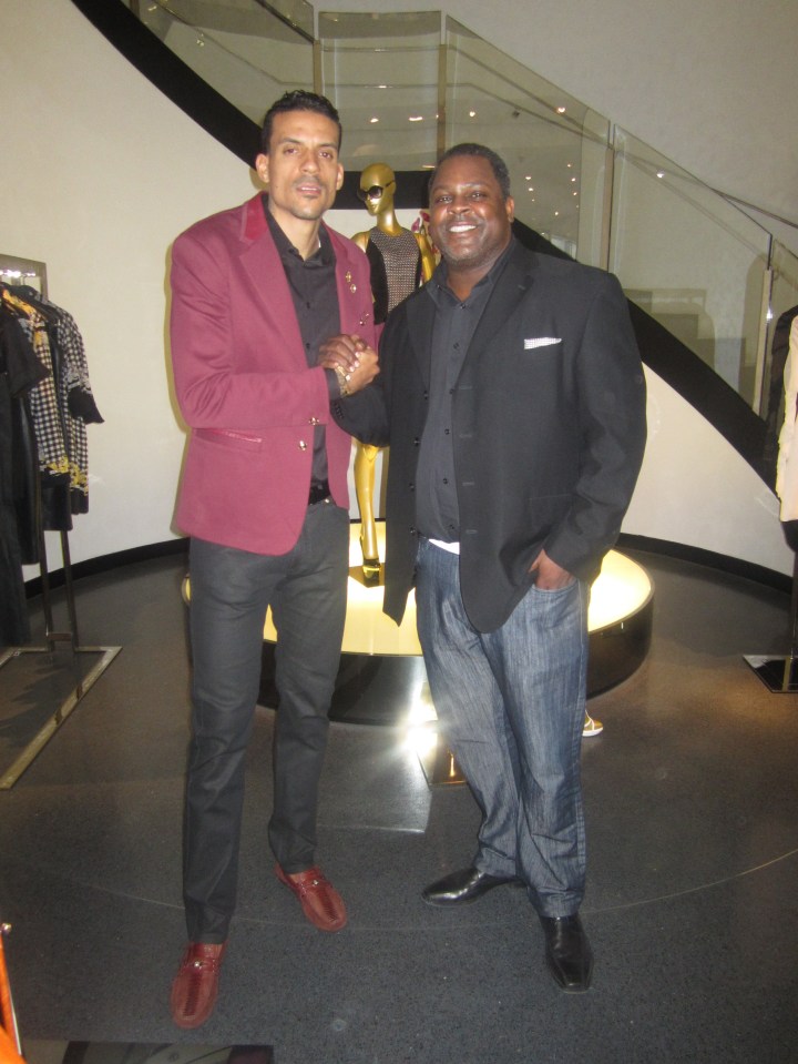 Matt Barnes, founder of Athletes vs. Cancer, with Dr. Norris Rashe Dorsey