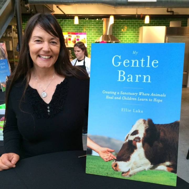 Ellie Laks at Gardein's Tasting Kitchen for her book signing of My Gentle Barn (photo: courtesy of )