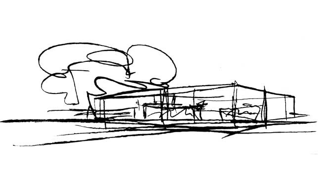 Artist rendering of the 50 by 50 estate house, designed by 20th Century Modernist architect, Mies Van Der Rohe (photo: courtesy of 50 BY 50)