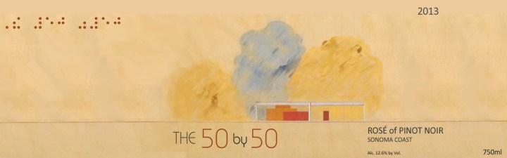 Gerald Casale's 50 BY 50 2013 Rose Pinot label