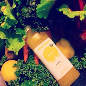 Tasty Urban Remedy organic juice on a bed of what makes it so yummy! (photo: courtesy of ClassPass)
