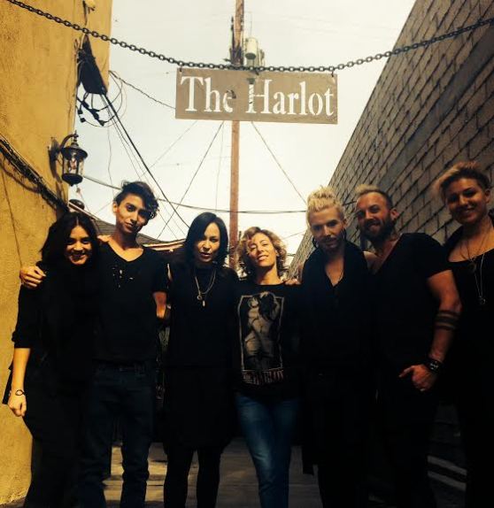 Eresto Garcia, Marylle Koken, Rochelle Robinson, Steven Tabimba, Oliver Shortall, at The Harlot Salon in Venice, CA