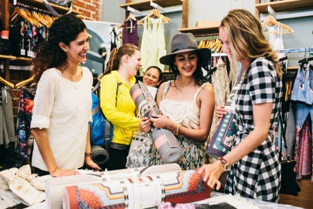 Loving La Vie Boheme Yoga mats, towels and apparel at Moda Yoga (photo credit: Jennifer Castro Photography)