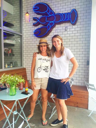 Lobsta Luva Melissa Curtin with Knuckle and Claw owner Sophie Dahl at their new restaurant in Silver Lake. Could BYOB be coming soon? (Photo credit: Melissa Curtin)
