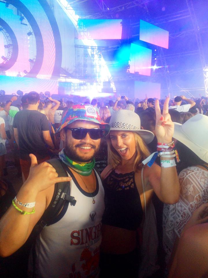 Hello Hello! Dancing our faces off to Martin Solveig. Coachella 2015 (Photo credit: Melissa Curtin)