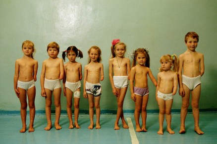 Unsolved tragedy:  These children, all from only two neighborhoods in Moscow, were born with missing forearms.  Although no certain links can be drawn between their defects and Moscow's bewildering mix of pollutants, the incidence of congenital deformities is higher here than in the rest of Russia. (Photo credit: www.loeildelaphotographie.com/2014/09/24/awards/26211/gerd-ludwig-received-the-dr-erich-salomon-award-2014)