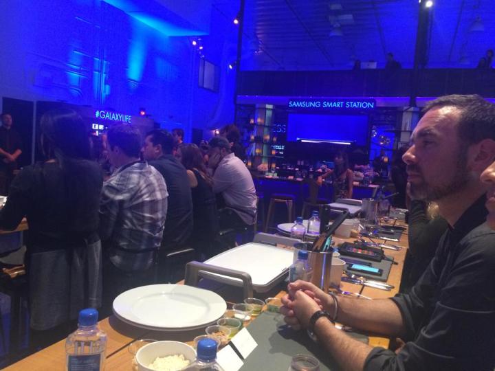 Guests enjoying the interactive experience at Samsung Studio.