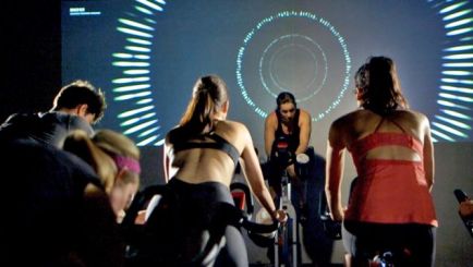 Riding Schwinn + Equinox (photo: courtesy of Equinox)