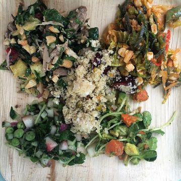 Sides from LA's favorite Lemonade restaurants. (Photo credit: Melissa Curtin) Sides from LA's favorite Lemonade restaurants. (Photo credit: Melissa Curtin)