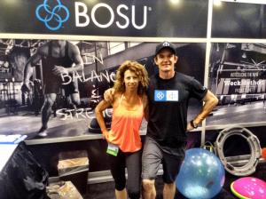 Inventor and Founder of BOSU, Matt, with LaLaScoop co-founder and Andiamo Body owner/trainer, Rochelle  Robinson at 2014 Idea World Fitness Convention