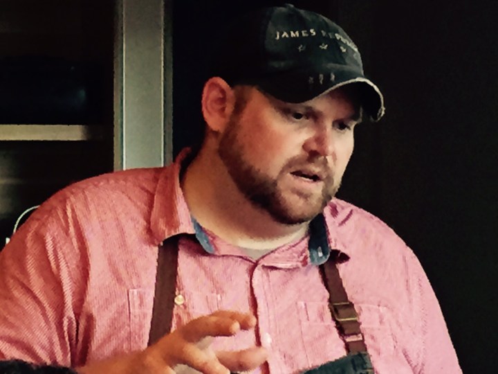 Executive Chef David MacLennan explains how come the food tastes so darn good. (Photo by Scott Bridges)