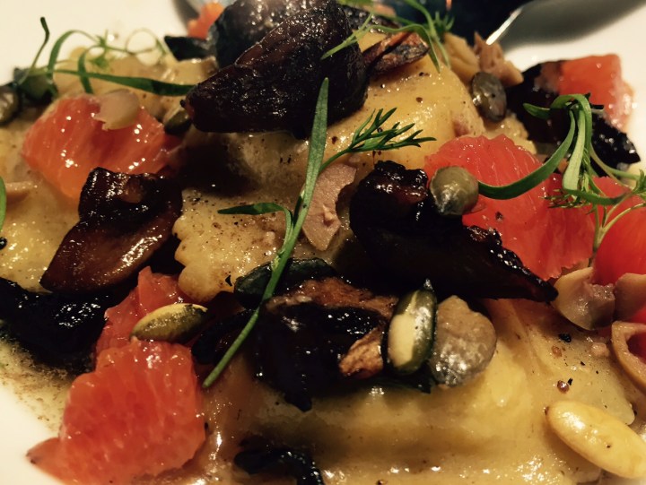 An off-menu special of the day: duck ravioli (photo by Scott Bridges) 