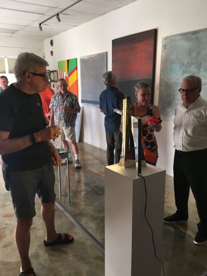 Palm Springs. Patrons admire Ronald Graziano's functional art. (Courtesy photo) 