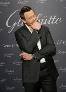 Joel McHale attends the Glashutte Original celebrates the launch of manufactory book "Impressions" at Milk Studios on February 3, 2016 in Los Angeles, California.