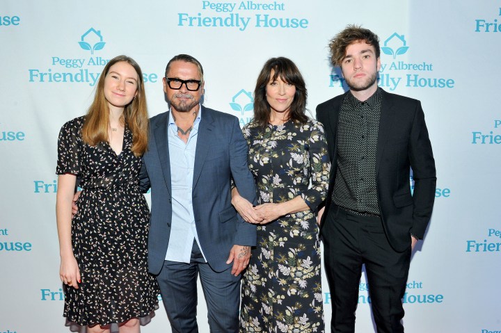 Daughter Sarah Grace White, Kurt Sutter, Woman of the Year honoree Katey Sagal, and son Jackson James White