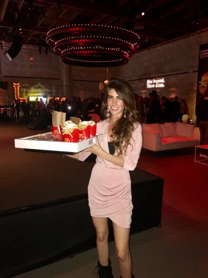 Our good friend Robyn Deutsch delivers some fries to our table. I'm Loving it! (Photo credit: Melissa Curtin)